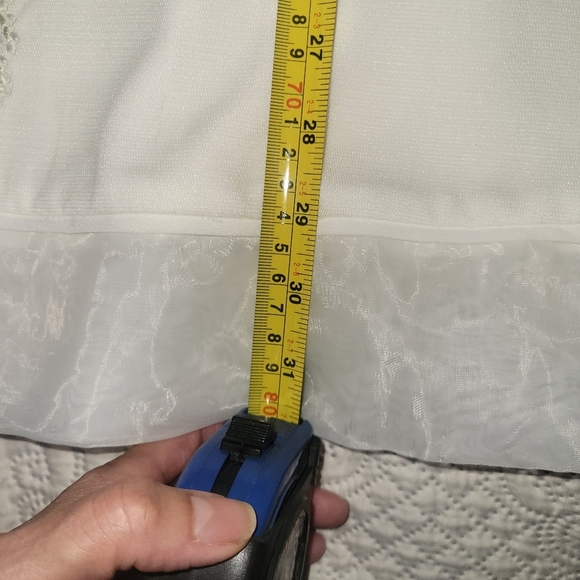 Miri Couture White Bridal Sheath Mini Dress Size Small Wedding Bridal Shower - Picture 10 of 10